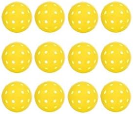 40 Hole Yellow Indoor/Outdoor Pickleballs (12)