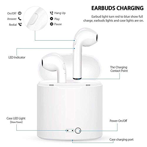 Headphones, Waterproof Sport Earphones, HiFi Bass Stereo Sweatproof Earbuds w/Mic, Noise Cancelling - //coolthings.us