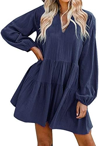 FANCYINN Cute Shift Tunic Dress Ruffle 