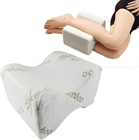 My Knee Pillow | Comfortable Relaxing Orthopedic Memory Foam Cushion for Pregnancy Back Hip Thigh Sciatica and Joint Pain Reliever | Ultra Soft and Removable Breathable Bamboo Fiber Cover | White