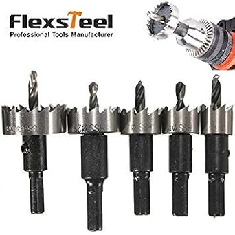 Generic 5pcs/set 9341HSS Holesaw Drill Bit Set Twist Drill Bits Hole Saw Cutter Power Tools 16/18.5/20/25/30mm Woodworking Tool