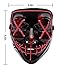 Halloween Lighting Mask Scary Cosplay LED Costume Mask for Halloween Festival Parties-Purple
