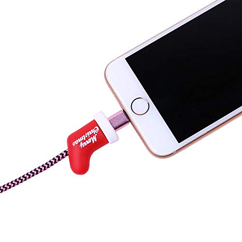Inverlee Christmas Cable Bite iPhone Cable Cord Cute Animal Cable Protects Saver Phone Accessory (C)