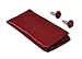 Kingsquare Solid Color Men's Tie, Pocket Square, and Cufflinks matching set (Dark Red)