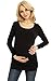 Ecavus Women's Maternity Tops Long Sleeve Clothes Flattering Side Ruched Pregnancy T-Shirt