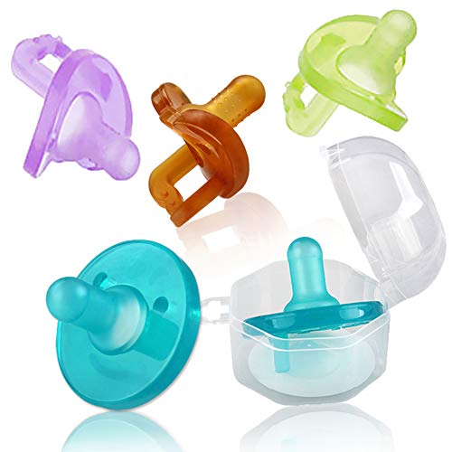 Buy 5 Pack Baby Pacifiers Silicone Newborn Pacifier, Soothie Gum Drops
