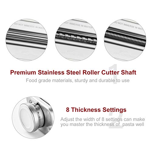 Pasta Maker Attachments Set fits KitchenAid Stand Mixers,with 1 Roller 2 Cutter Stainless Steel Acce - //coolthings.us