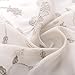 Taupe Embroidered Sheer Curtains Taupe for Living Room Curtain Set Floral Embroidery Semi Sheer Curtains for Bedroom 72 inches Long Rustic Voile Window Curtain Panels 2 Panels