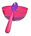 Cool Change Color Changing Cereal Bowl Set, 4 Plastic Bowls and 4 Spoons, 30 oz, Multicolor