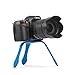 Pictar Splat Flexible Mini Tripod for DSLR Cameras Selfies - Supports 2.6 Pounds, Blue