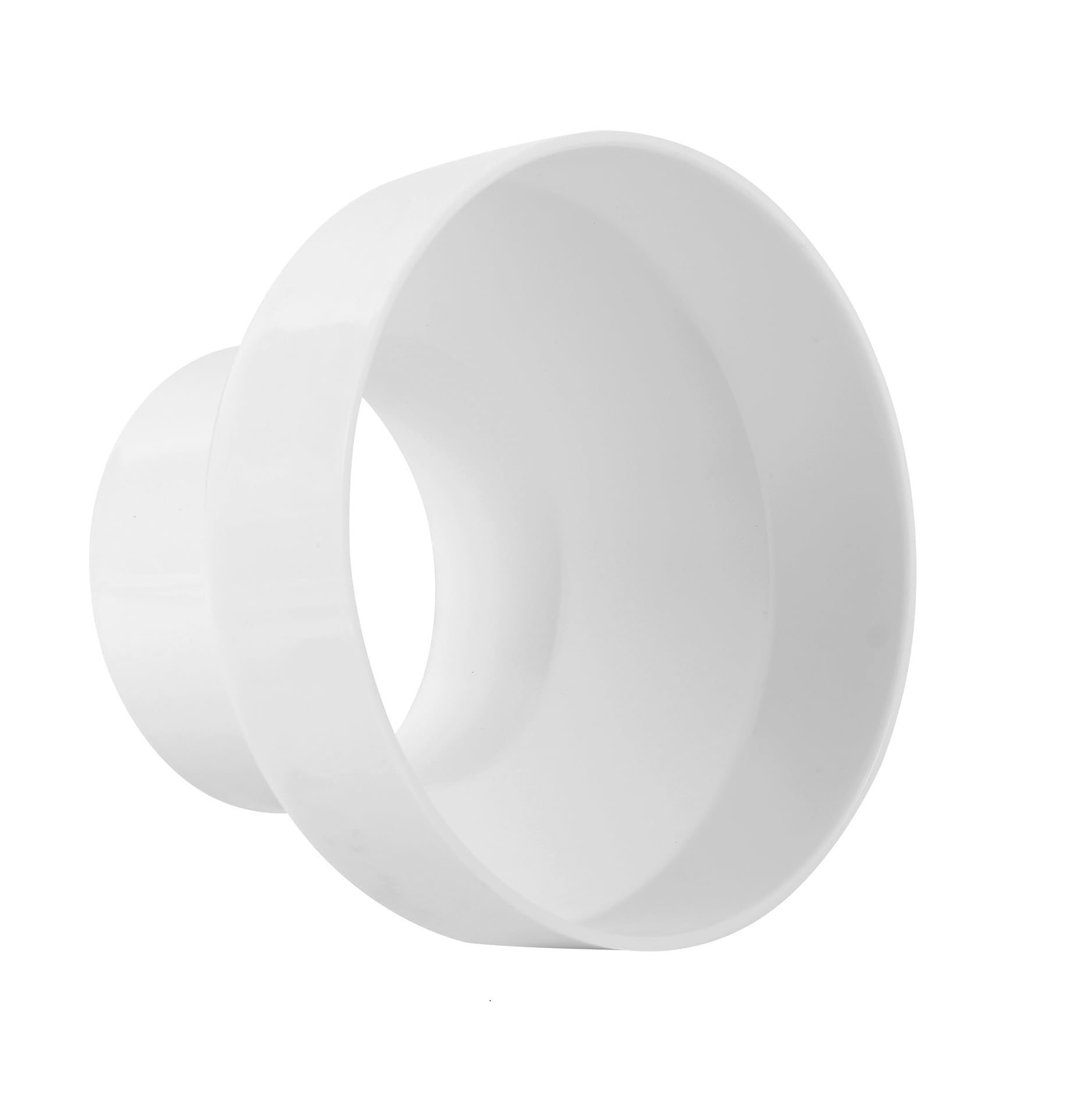 Photo 1 of Teqooza Duct Reducer, 8 to 6 inch Air Duct Adapter Durable Plastic HAVC Pipe Connector Easy-Installation for Inline Ventilation System (200mm to 150mm), White