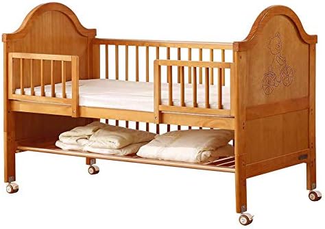 WDXIN Baby Cot Bed Solid Wood Multifunctional Splicing Bed European Style Safety and Environmental Protection Materials Suitable for Babies 0-8 Years Old
