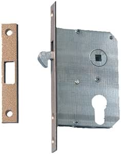 Cerradura de puerta corredera, (de chapa de acero galvanizado, con