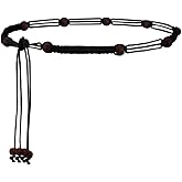 YALLNASL Womens Rope Braided Woven Belts Vintage Cowgirl Boho High Low Waist Belts for Women Girls Dresses Jean Beaded Chains