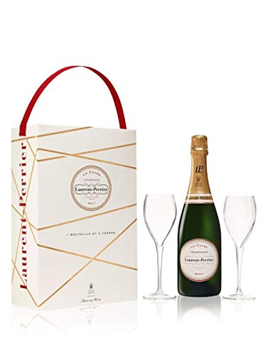 Laurent Perrier La Cuvee Brut + 2 Glasses Champagner 12% 0,75l Flasche – Bild 3