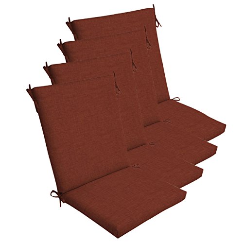 Comfort Classics Inc. Set of 4 Outdoor Dining Chair Cushions 20"x 44"x