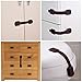 Baby Safety Locks - Child Proof Adjustable Latches for Cupboard Doors and Drawers Dresser Doors Closet Toilet Seat Oven Refrigerator Appliances,8 Pack Brown,Free 9 Extra Adhesive Pads
