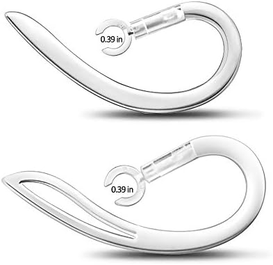 Deruitu Replacement Earhooks for Sport Bluetooth Headphones, Universal Earring Hooks for Wireless Earbuds(2 pairs)