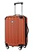 Travelers Club Madison Hardside Expandable Luggage with Cup/Phone Holder, Orange, Carry-On 20-Inch