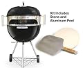 Made in USA KettlePizza Deluxe USA Pizza Oven Kit for Kettle Grills - Includes Stone and Metal Peel, KPDU-22