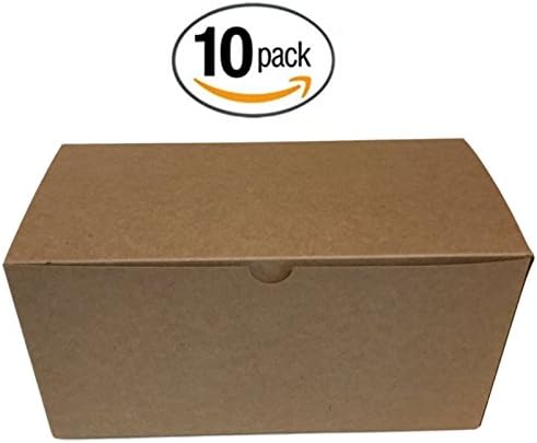 Gift Wrapping Boxes set of 10, 9.5"x4"x4" by Chalkallaboutit (Kraft)