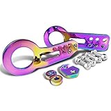 Konkord Performance Neo Chrome Aluminum Front & Rear Racing Tow Hook Kit TH1003-NEO
