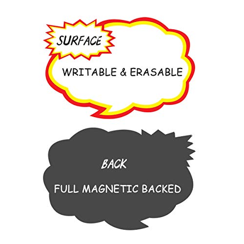 5-Pcs Magnetic Star Burst Signs, Dry Erase Magnets for Store/Market Retail, Writable Magnets 4 x 5.8 Inches - Thumbnail 2