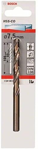 Bosch Professional 2608585859 HSS-Co Metal Drill Bit (stainless steel, 7.5 x 69 x 109 mm, accessory drill driver) , Gold