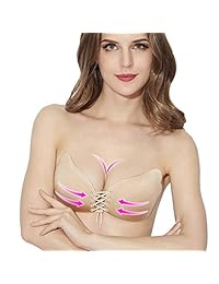 Strapless Bra Sticky Self Adhesive Invisible Push up Bra for Backless and Strapless Dresses,Tops etc.