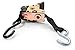 Camco 50033 Retractable Transom Tie Down Straps, 1” Width, 6’ Dual Hooks , Black