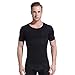 HOTER SLIM Mens Slimming Body Shaper Shirt Tummy Waist Abs Abdomen Slim