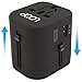LOOP Travel Smart 4, Worldwide Travel Adapter Charger [US UK EU AU/CN] w/ 4 USB Charging Ports [4500mAh] Universal AC Socket - Safety Fused (Black)