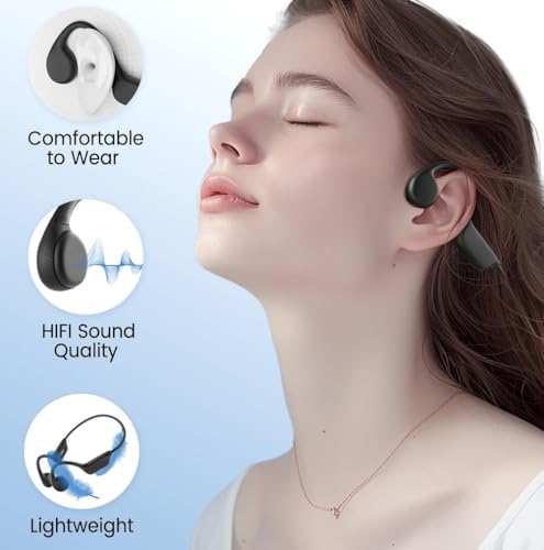 Beauenty Bone Conduction Headphones - Swimming, Wireless Bluetooth, MP3 Mode 2 in 1, IPX8 Waterproof for Sports