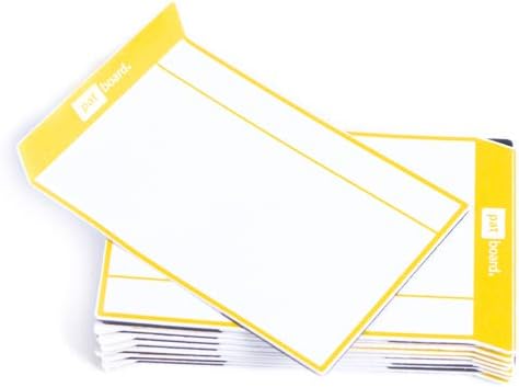 PATboard Scrum Board and Kanban Board - Magnetic Task Cards - S (Small) - Set of 16 - Yellow, 3,1 x 2,1inches