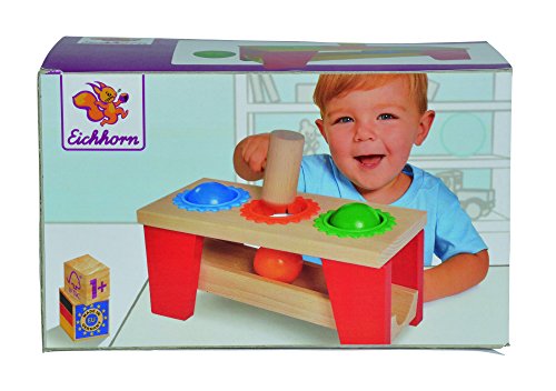 Eichhorn 100027244 - Klopfbank aus Holz, enthält: Hammer, 3x Kugeln, 5-tlg., 10,5x24x11cm, FSC 100% Zertifiziertes… – Bild 3