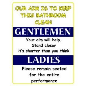 P2069 KEEP THIS BATHROOM CLEAN LADIES GENTS FUNNY POSTER PRINT: Amazon