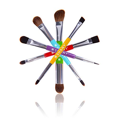 SHANY 5 Piece Double Sided Essential Brush Set with Travel Pouch, The Double Trouble