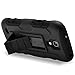Galaxy S4 Mini Case, RANZ BLACK Rugged Impact Armor Hybrid Kickstand Cover with Belt Clip Holster Case For Samsung Galaxy S4 Mini (i9190)
