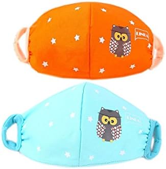 Ying Ying Chic YYC 2Pcs Lovely Children Owl Face Mouth Mask Dustproof Fog Haze Mask (Style 1)