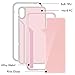 OCYCLONE iPhone Xs Max Case for Women Girls, [Tempered Glass] Cute Shockproof Defense Series With 10 feet Drop Tested, Anodized Aluminum and Polycarbonate Protective Phone Case for iPhone Xs Max, Pink