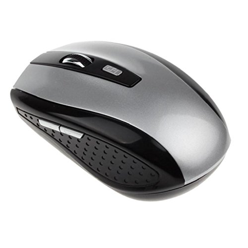 Mokao Portable 2.4G Wireless Optical Mouse Mice For Computer PC Laptop Gamer (Silver)
