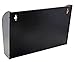 PAG 2 Pockets Office Supplies Organizer Wood Hanging Document & File Holder Wall Mounted Magazine Rack, Black