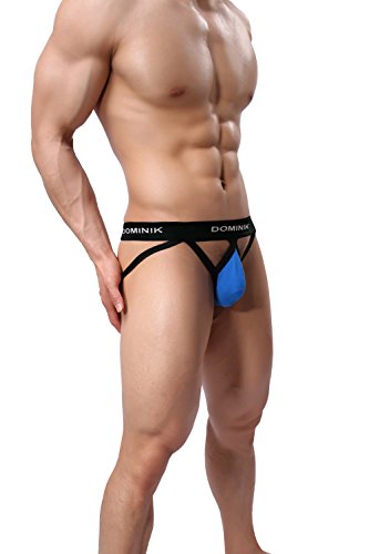 Dominik Jock Straps Thong Underwear, 10 Colors, Mens (M, Marina Blue) - Thumbnail 2
