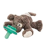 Nookums Paci-Plushies Puppy Buddies - Pacifier Holder (Plush Toy Includes Detachable Pacifier, Use with Multiple Brand Name Pacifiers)
