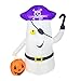 Dreamone 4 Foot Halloween Inflatable Pirate Ghost with Flashing Pumpkin Light for Halloween Indoor Outdoor Yard Garden Party Decorations
