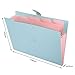 SKYDUE Folder, Accordion Document Organizer, Letter A4 Paper Expanding File Folder Pockets (1, Lake Blue)