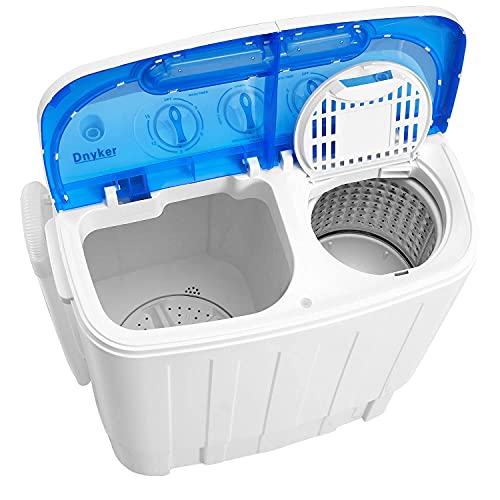 YOLENY 2IN1 Compact Mini Twin Tub Washing Machine, 16.5lbs Capacity w