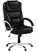 Boss Office Products High Back No Tools Required LeatherPlus Chair in Black