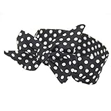 Baishitop Wave Spot Baby Girls Headband Knot Hairband Heardress Hearwrap (Black)