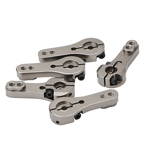 5PCS Light Grey 25T M3 Metal RC Servo Arm Horn for Futaba Savox Xcore HL HSP HD